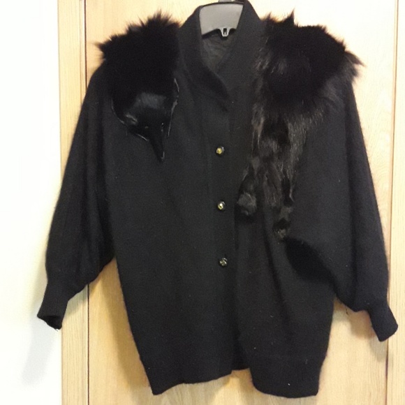 Unique Black Fox Jacket Size M - Picture 2 of 8